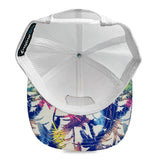 Flat-Bill Hat - White w/ Pattern