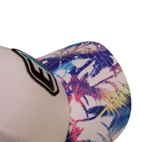 Trucker Hat - Curved Bill - White w/ Pattern